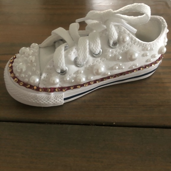 Baby Bling Pearl Converse (Mint Lace Edition) - Picture 7 of 8